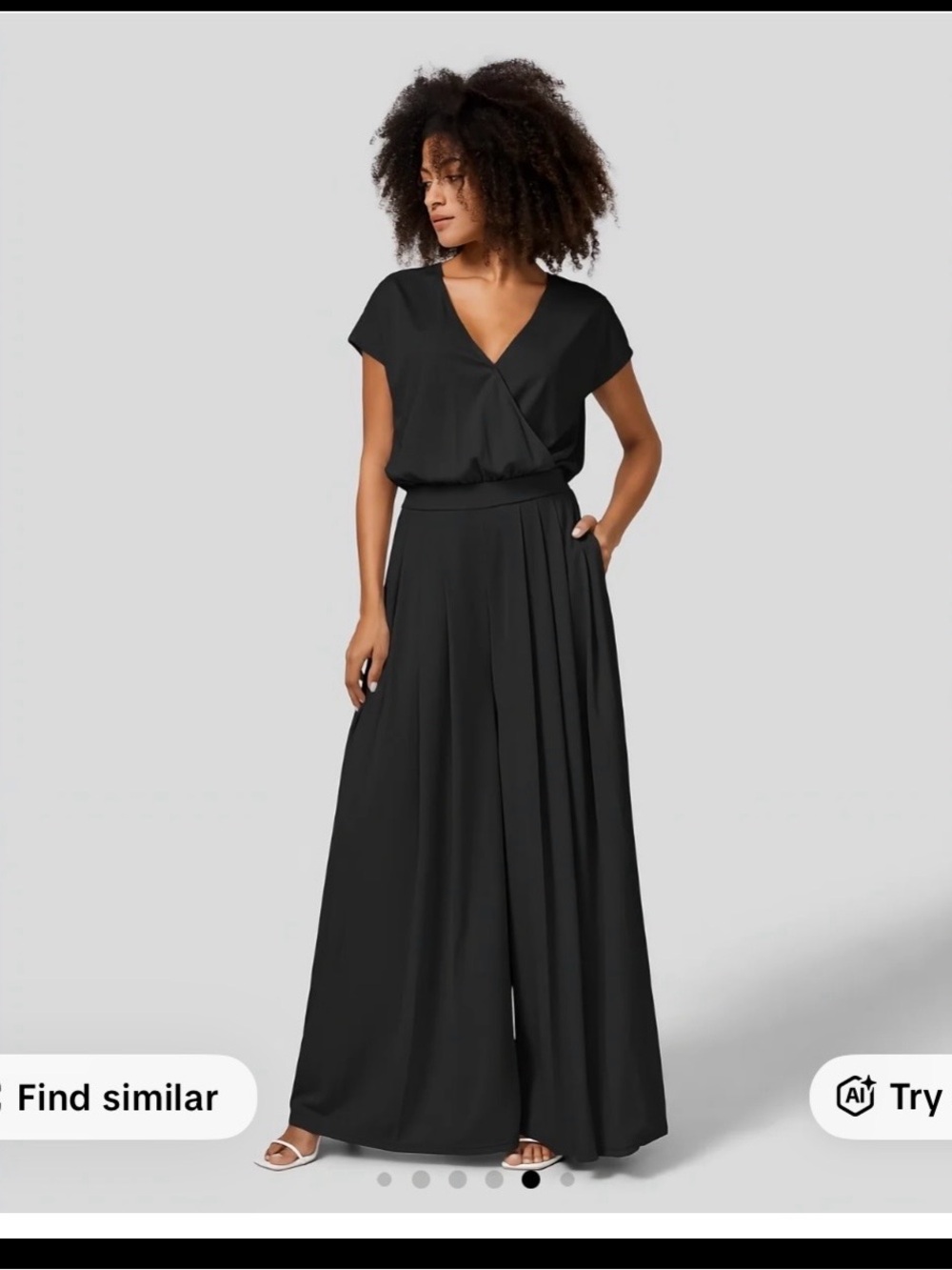 Women’s Blue Wide-Leg Jumpsuit